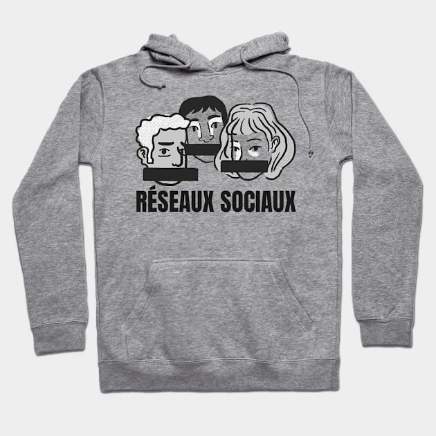 censure reseaux sociaux illustration Hoodie by JulieVie Design